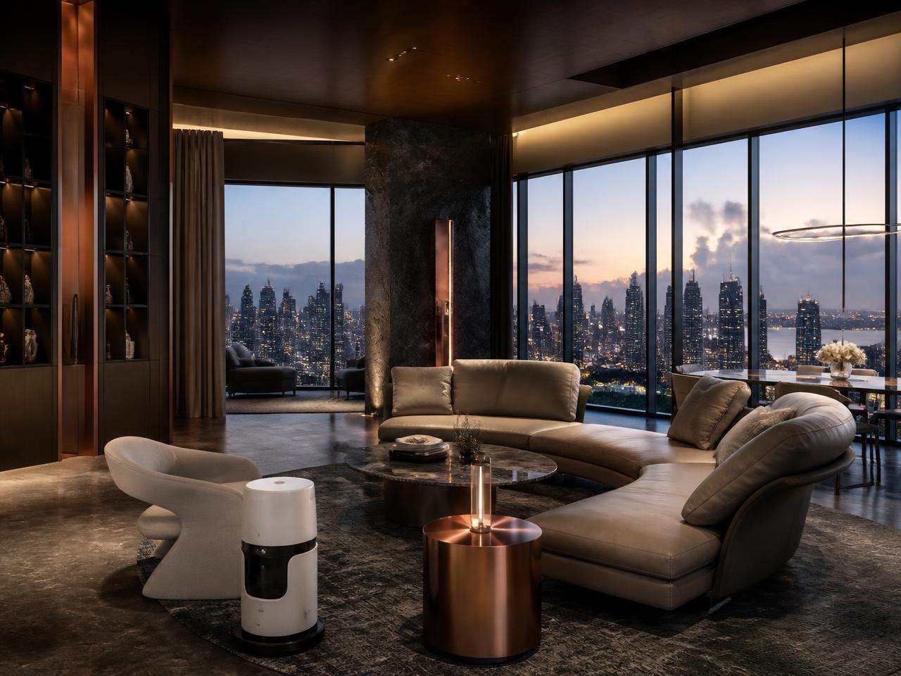 Smart robotic assistant in a Lendora Homes penthouse